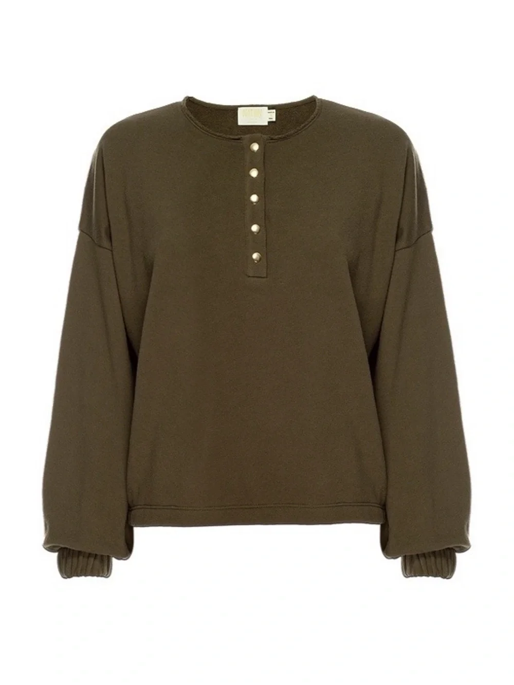 NATION LTD Callan Snap Sweatshirt Lagoon Green S